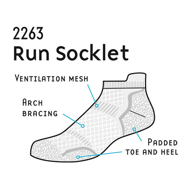 Men's 1000 Mile Run Socklet Twin Pack - 2263
