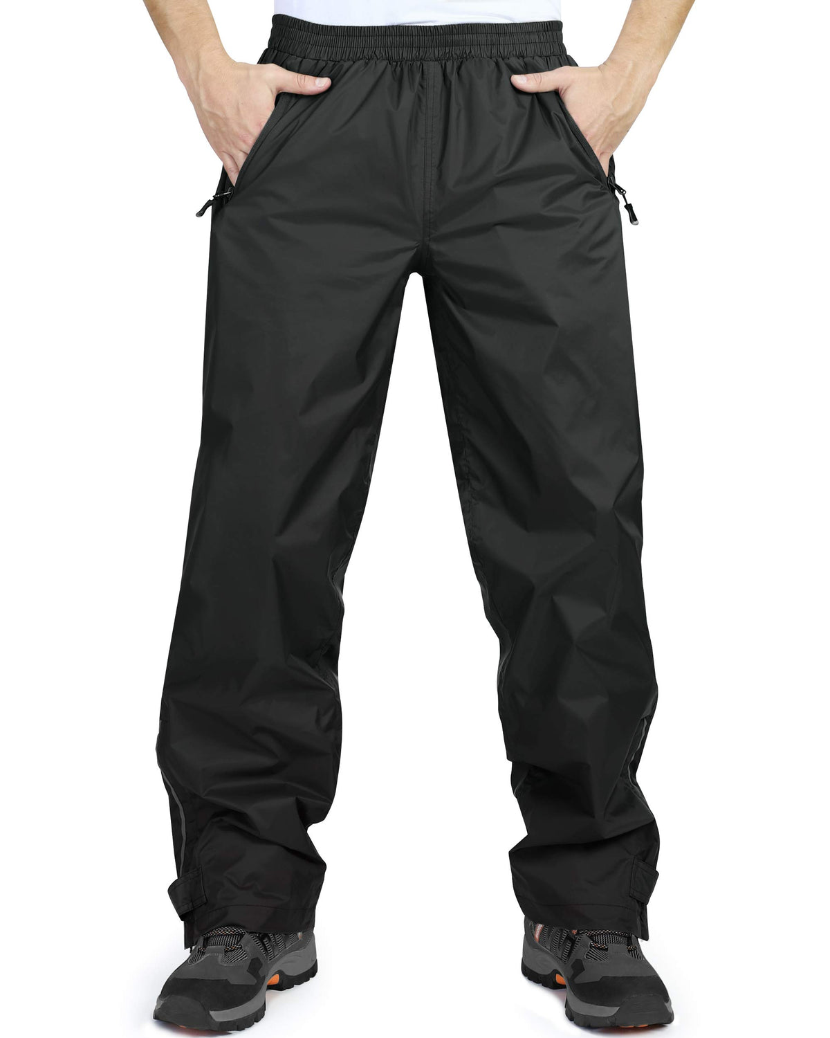 Men's CMP Man Pant Rain with Lining and Full Length Side Zips Long Trousers