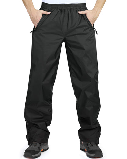 Men's CMP Man Pant Rain with Lining and Full Length Side Zips Long Trousers