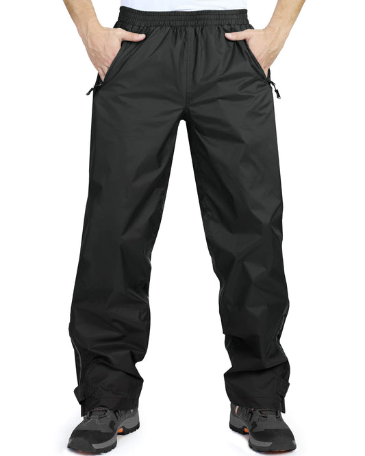 Men's CMP Man Pant Rain with Lining and Full Length Side Zips Long Trousers