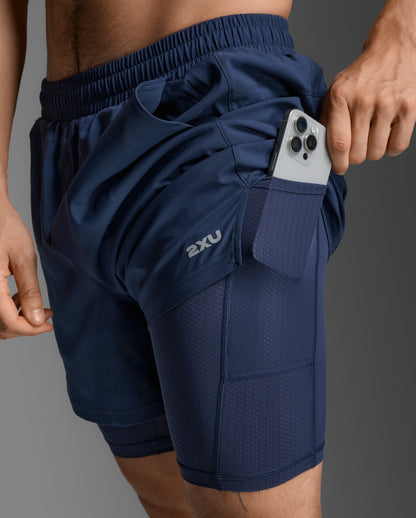 Men's 2XU Aero 2-in-1 5 Inch Shorts