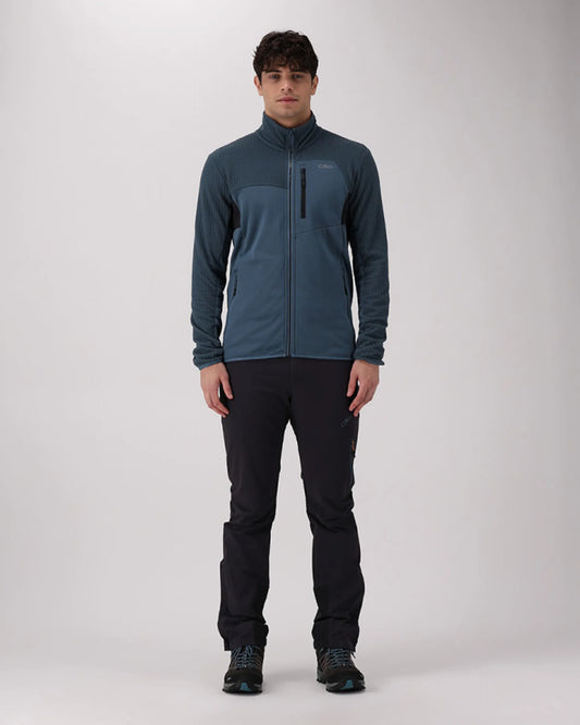 Men's CMP Lightweight Grid Tech Fleece Jacket - Avio